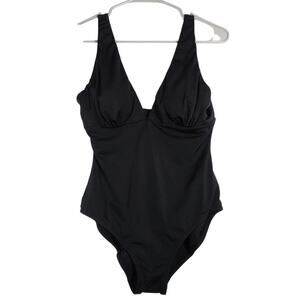 Andie Swim Sample NWOT Size Small Bathing Suit Mykonos Black One Piece 1830